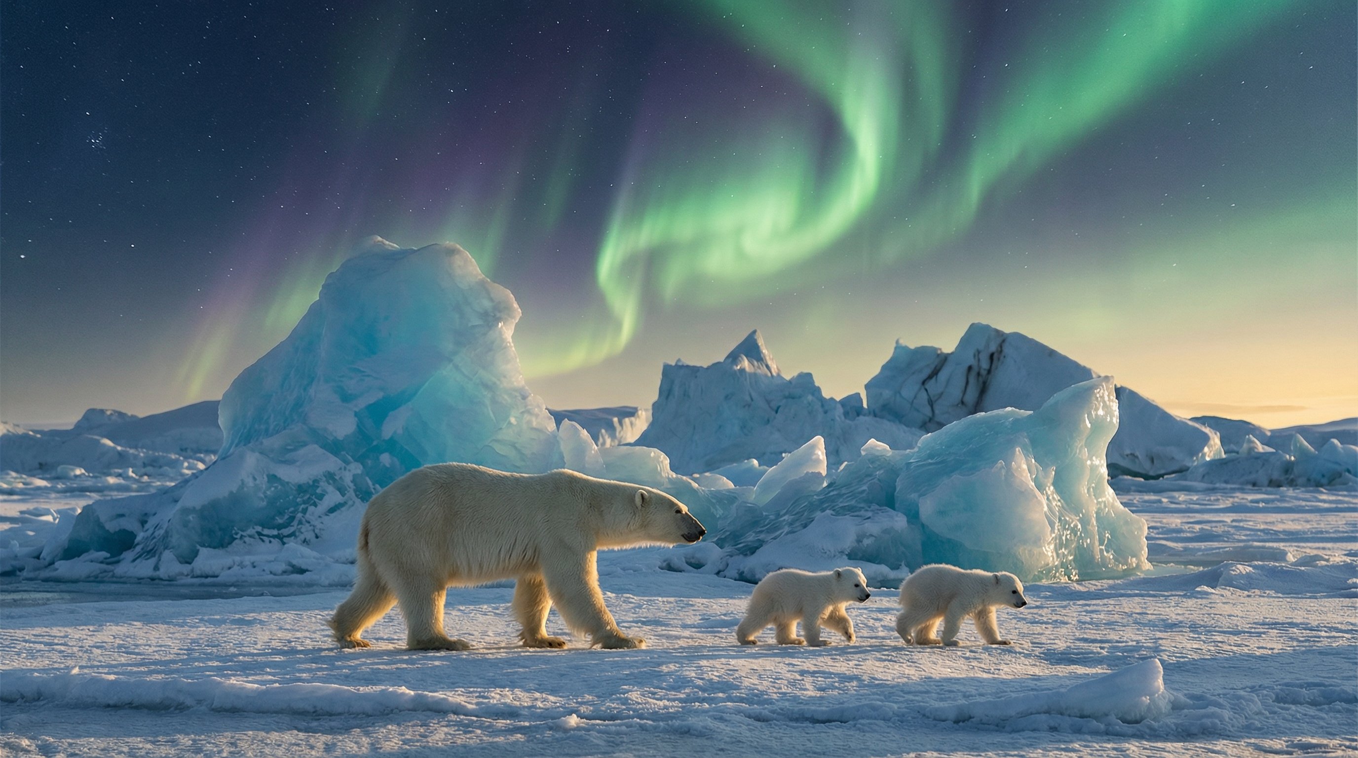 女团北极熊极光视频